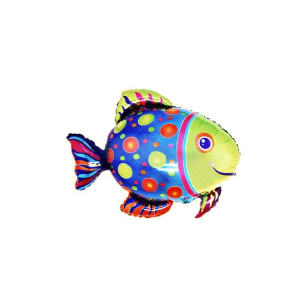 Folienballon - Figur Fisch bunt - XL - 80 cm / 0,07 m³