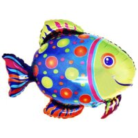 Folienballon - Figur Fisch bunt - XL - 80 cm / 0,07 m³