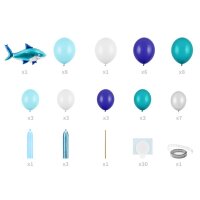 Ballongirlande Hai - 2,5m/Latex/Folie - DIY