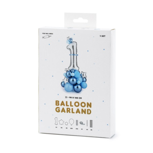 Ballon-Set Zahl 1 - Boyish - Bouquet (DIY)