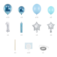 Ballon-Set Zahl 1 - Boyish - Bouquet (DIY)