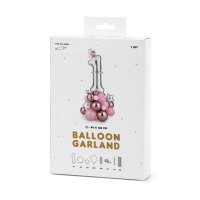 Ballon-Set Zahl 1 - Girlish - Bouquet (DIY)