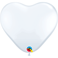 Latex-Herzballon - Weiß - XS - 15 cm / 0,001 m³