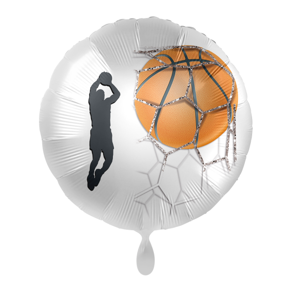 Folienballon - Motiv Basketball - S - 43cm/0,02m³