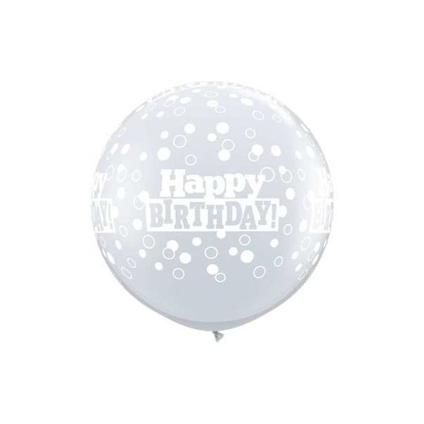 Latexballon - Motiv Happy Birthday Confetti Dots -...