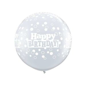 Latexballon - Motiv Happy Birthday Confetti Dots -...