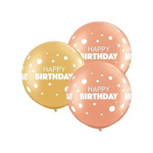 Latexballon - Motiv Happy Birthday Big & Little Dots...
