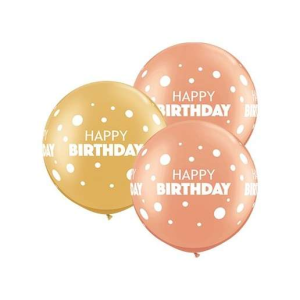 Latexballon - Motiv Happy Birthday Big & Little Dots...