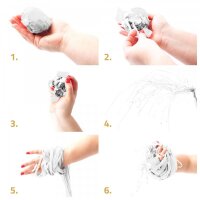 Luftschlangen-Set - Wurfluftschlangen wei&szlig; (6)