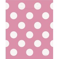 Partyt&uuml;ten rosa mit wei&szlig;en Punkten (8)