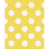 Partytüte gelb mit weißen Punkten (8)