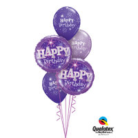 Folienballon - Motiv Happy Birthday Purple - S - 45cm/0,02m³