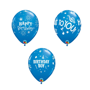 Motivballon Happy Birthday - Blau