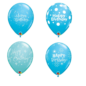 Motivballon Happy Birthday - Hellblau