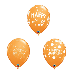 Motivballon Happy Birthday - Orange