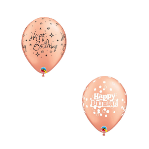 Motivballon Happy Birthday - Rosegold
