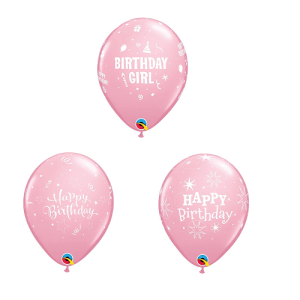 Motivballon Happy Birthday - Rosa