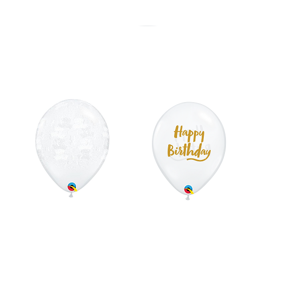 Latexballon Motiv Happy Birthday - Transparent - S/Latex...