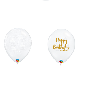 Motivballon Happy Birthday - Transparent - S/Latex - 28...