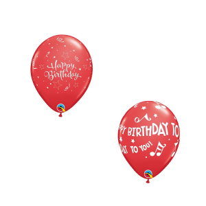 Motivballon Happy Birthday - Rot - S/Latex - 28 cm/0,02...