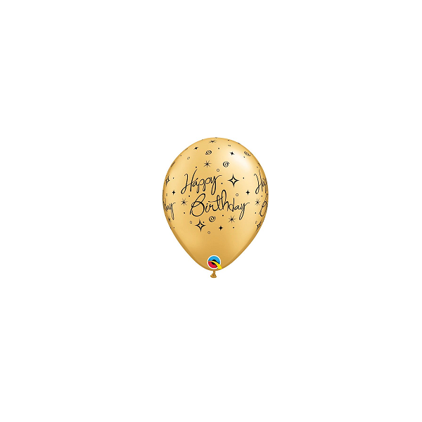 Latexballon - Motiv Happy Birthday - Gold - S/Latex - 28...