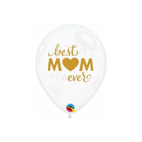Latexballon - Motiv best m(heart)m ever - S / Latex - 28 cm / 0,02m&sup3;