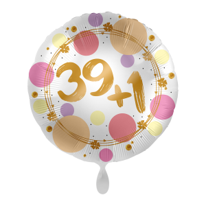 Folienballon Zahl 39+1 Shine Dots - S - 43cm/0,02m³