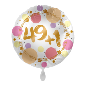 Folienballon Zahl 49+1 Shine Dots - S - 43cm/0,02m³