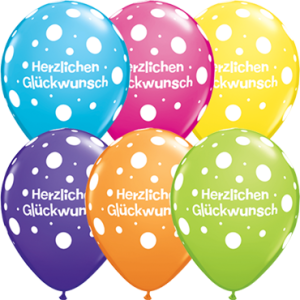 Latexballon - Motiv Herzlichen Glückwunsch -S/Latex-...