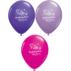 Latexballon - Motiv Alles Gute zur Konfirmation - pink -...