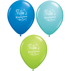 Latexballon - Motiv Alles Gute zur Kommunion - blau -...