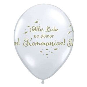 Latexballon - Motiv Alles Gute zur Kommunion - transparent