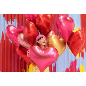Ballon Herz Pink - XXL/Folie - 75 cm/0,06 m³