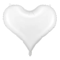 Folienballon Herz Weiß - XXL - 75 cm/0,06 m³