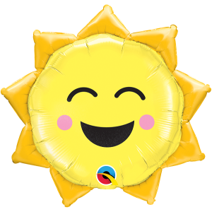 Folienballon - Figur Sonne lacht - XXL - 89 cm / 0,07...