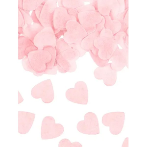 Papier-Konfetti Rosa Herzen - 15 g/1,5 cm