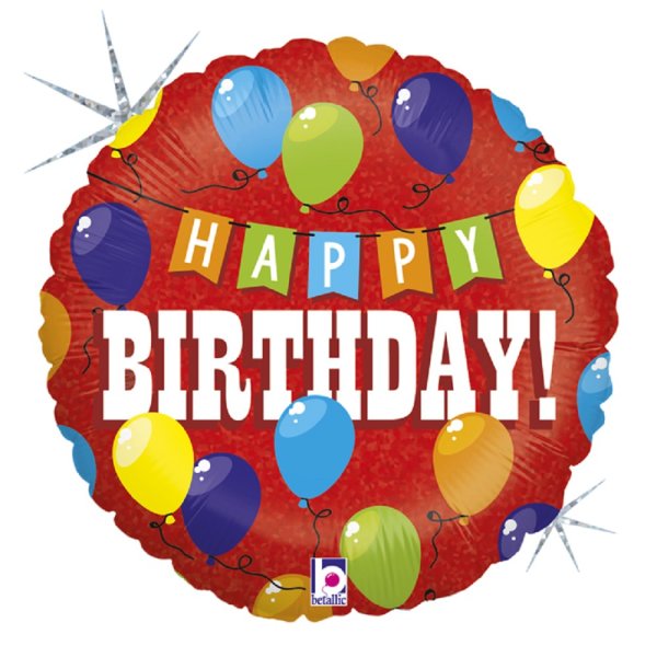 Folienballon - Motiv Happy Birthday Party - S - 46...
