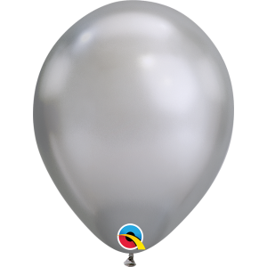 Latexballon Chrome Silber 18 cm / 7 inch
