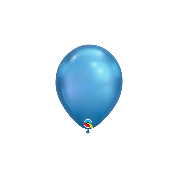 Latexballon - Blau Chrome - 18 cm / 7 inch