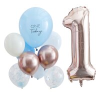 Ballon-Set- Blue and Rosegold 1