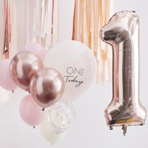 Ballon-Set - Pink und Rosegold 1