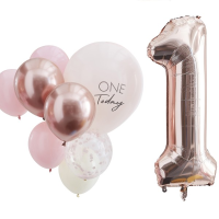 Ballon-Set - Pink und Rosegold 1