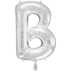 Ballon Buchstabe B Silber - XXL/Folie - 100cm/0,07m³