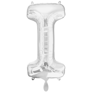 Folienballon - Buchstabe I - Silber - XXL - 100 cm / 0,07...