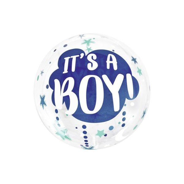 Single Crystal Clear Ballon - Motiv It`s a boy -...