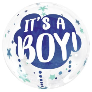 Single Crystal Clear Ballon - Motiv It`s a boy - XL /...