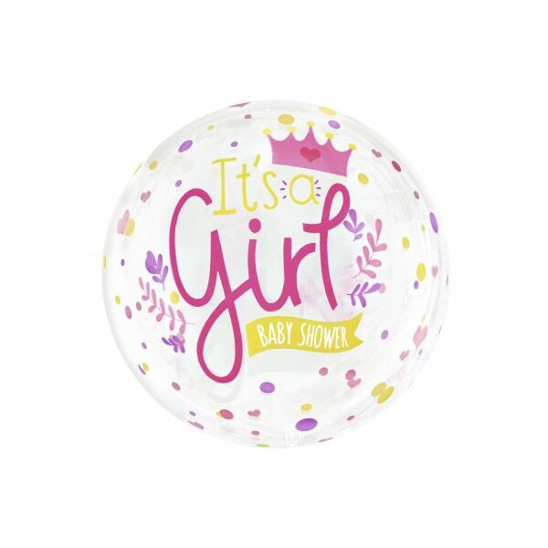 Single Crystal Clear Ballon - Motiv Its a Girl - XL - 61...