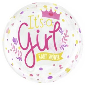 Single Crystal Clear Ballon - Motiv Its a Girl - XL - 61...