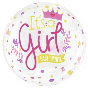 Single Crystal Clear Ballon - Motiv Its a Girl - XL - 61...