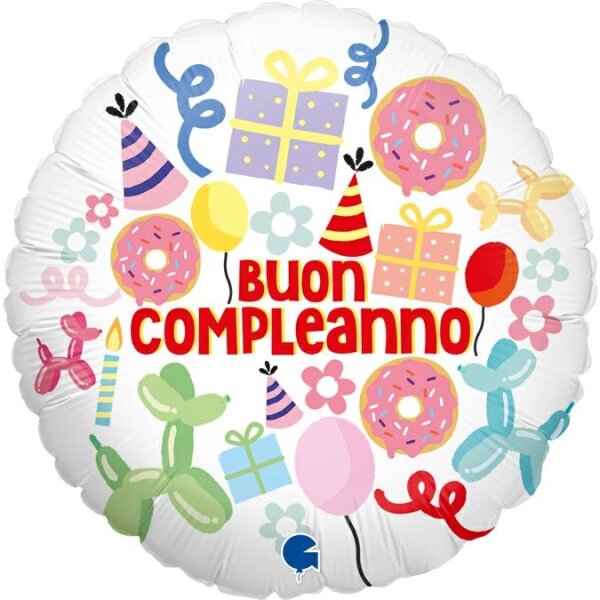 Folienballon - Motiv Buon Compleanno - S - 46 cm / 0,02 m&sup3;